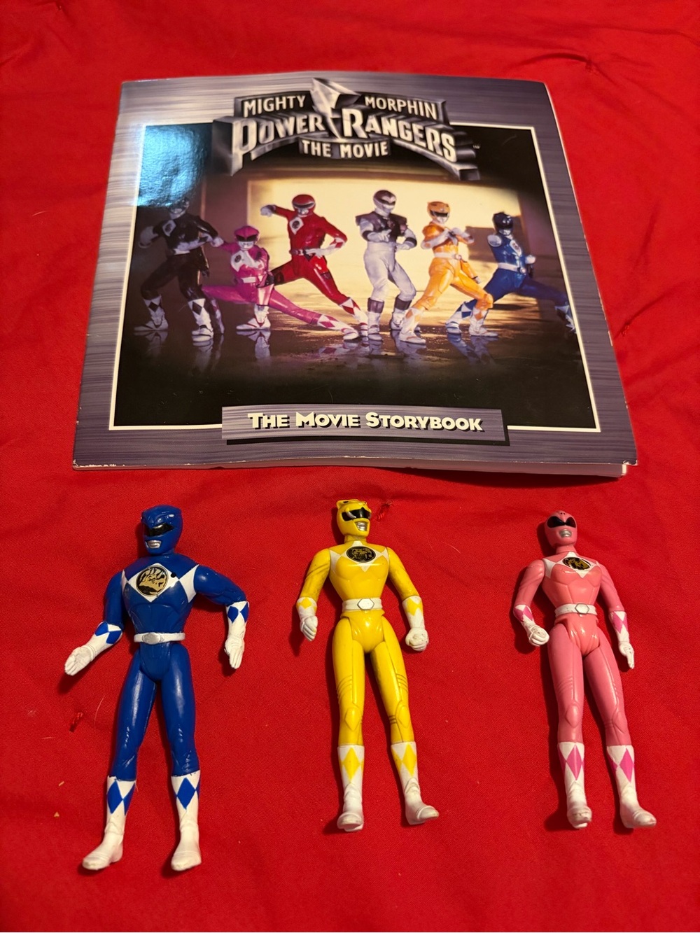 Vintage Mighty Morphin Power Rangers: The Movie Storybook - Bonus Action Figures